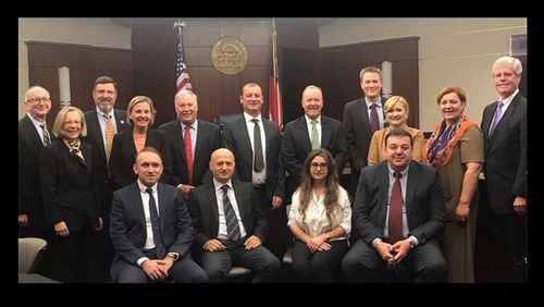 Four trial judges and a lead jury coordinator from the Republic of Georgia came to visit the Cobb County Superior Court the week of Oct. 16, 2017, to see how they operate.