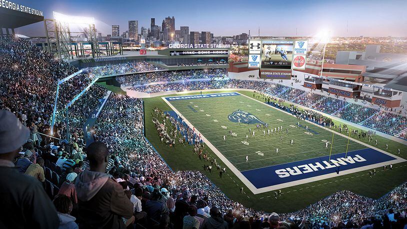 A rendering of how Turner Field will look as a football stadium.