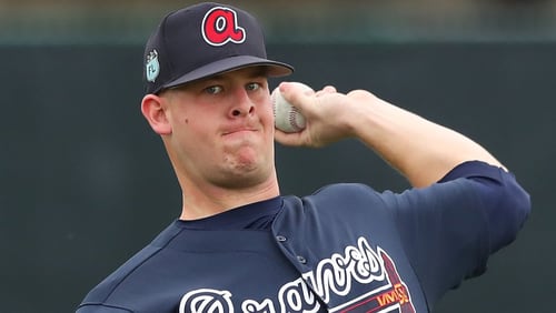 Braves pitching prospect A.J. Minter has impressed this month at Triple-A Gwinnett and got called up to the big-league team Wednesday. (Curtis Compton/AJC file photo)