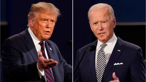 The latest New York Times/Siena College poll shows former President Donald Trump is leading President Joe Biden in Georgia and four other key battleground states. (Patrick Semansky/AP)