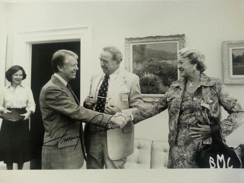 Harold and Boyce "Pokey" Lokey Martin meet the President on Inauguration Day 1977.