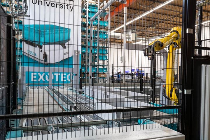 Demonstration of Exotec’s robotics tech and tour of its new north american HQ in Atlanta. 