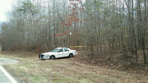 Human remains were found Sunday in a wooded area near a church in Commerce, authorities said. (Credit: Banks County Sheriff’s Office)
