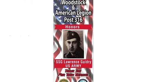 For $150, residents can have Woodstock and a local American Legion post a military banner prepared in honor of a service person of their choice, to be displayed on city light poles around Memorial Day and Veterans Day. CITY OF WOODSTOCK