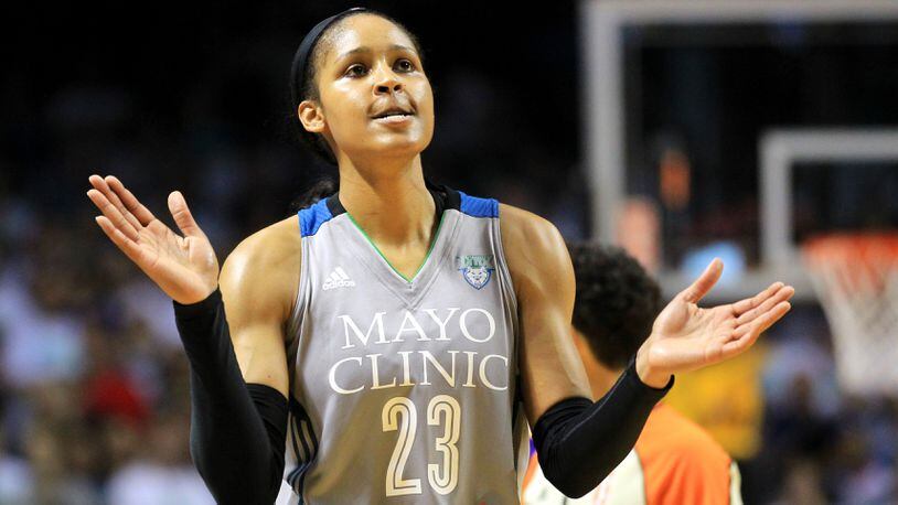 Maya Moore plays for the Minnesota Lynx.