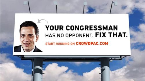Screenshot of the Crowdpac billboards that will appear in Northwest Georgia and Atlanta urging everyday Georgians to run for office.