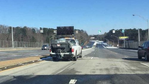 Cobb road crews dealt with 50 black ice reports overnight into Thursday, Jan. 18, 2018.
