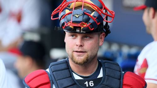 090313 Atlanta: - Braves catcher Brian McCann takes the field for the first inning against the Mets in their MLB baseball game on Tuesday, Sept. 3, 2013, in Atlanta. CURTIS COMPTON / CCOMPTON@AJC.COM