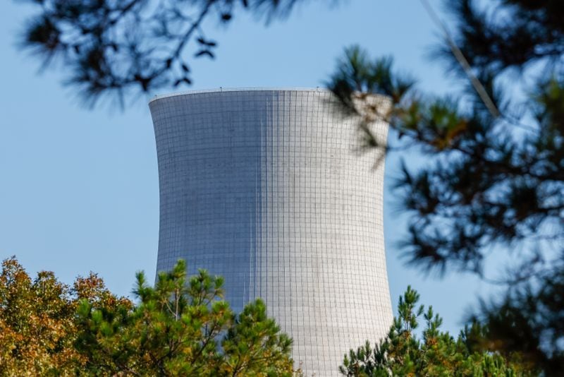 A cooling tower at Plant Vogtle in Burke County near Waynesboro is seen on Friday, October 14, 2022. (Arvin Temkar / arvin.temkar@ajc.com)