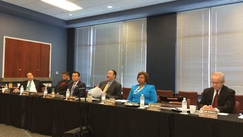 The Decide DeKalb Development Authority board voted unanimously Oct. 8 to approve bond financing deals to support the Perimeter Summit and Source One projects. MARK NIESSE / MARK.NIESSE@AJC.COM