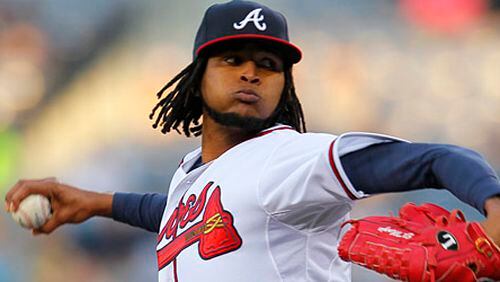 Atlanta Braves starting pitcher Ervin Santana delivers during the first inning of the baseball game against the New York Mets, Wednesday, April 9, 2014, in Atlanta. (AP Photo/Todd Kirkland) Santana has 20 strikeouts and three walks in 20 innings over his past three starts. Against the Mets, he's 3-0 with a 0.86 ERA in three career starts.