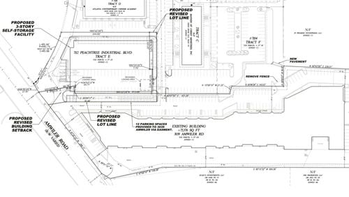 The Peachtree Corners City Council recently approved a special use permit for a mini-warehouse storage facility at 7112 Peachtree Industrial Boulevard. (Courtesy City of Peachtree Corners)