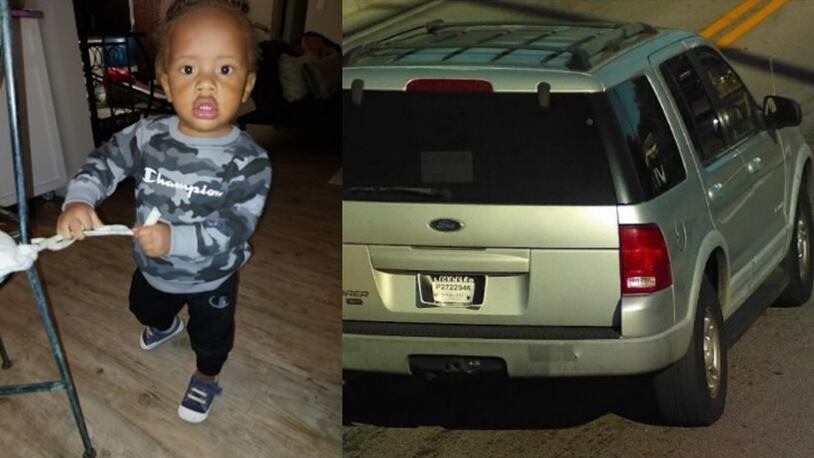 Blaise Barnett was taken along with his family's gray 2002 Ford Explorer from his Clarkston apartment Wednesday morning. Anyone who spots the 1-year-old or the vehicle is asked to contact police.