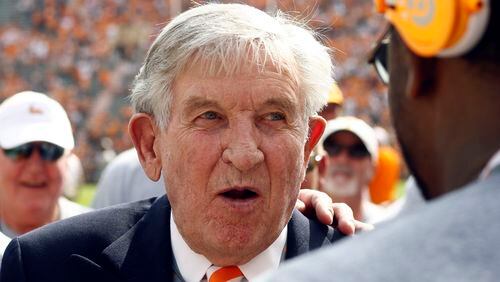 JUNE 3 - Johnny Majors was a Hall of Fame coach who over 29 years compiled a 185-137-10 record at Iowa State, Pitt and Tennessee. A former Vols tailback, he was a runner-up for the Heisman Trophy, losing to Notre Dame's Paul Hornung. He won a national title with Pittsburgh in 1976 before coaching the Volunteers over 16 seasons, winning three SEC titles - the last in 1990. He was 85.