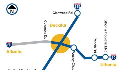 Work on a new I-285 interchange at I-20 east of Atlanta will begin in 2022. (SOURCE: Georgia Department of Transportation)