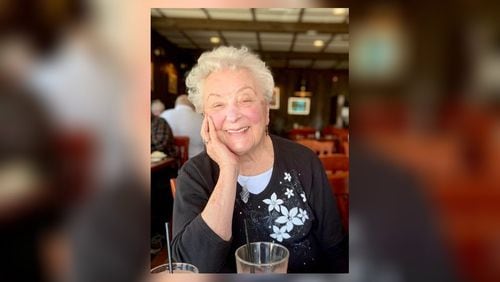 Gloria Jameson pictured in her hometown Gloucester, Massachusetts, last summer. Her family and friends gathered there to celebrate her 90th birthday. Jameson, a longtime employee at Atlanta s St. Pius X Catholic High School, died on April 16 from COVID-19. FAMILY PHOTO