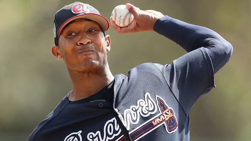 Braves reliever Sam Freeman hadn’t had a losing decision in 182 consecutive appearnces entering Friday, second-longest such streak in major league history. (Curtis Compton/ccompton@ajc.com)