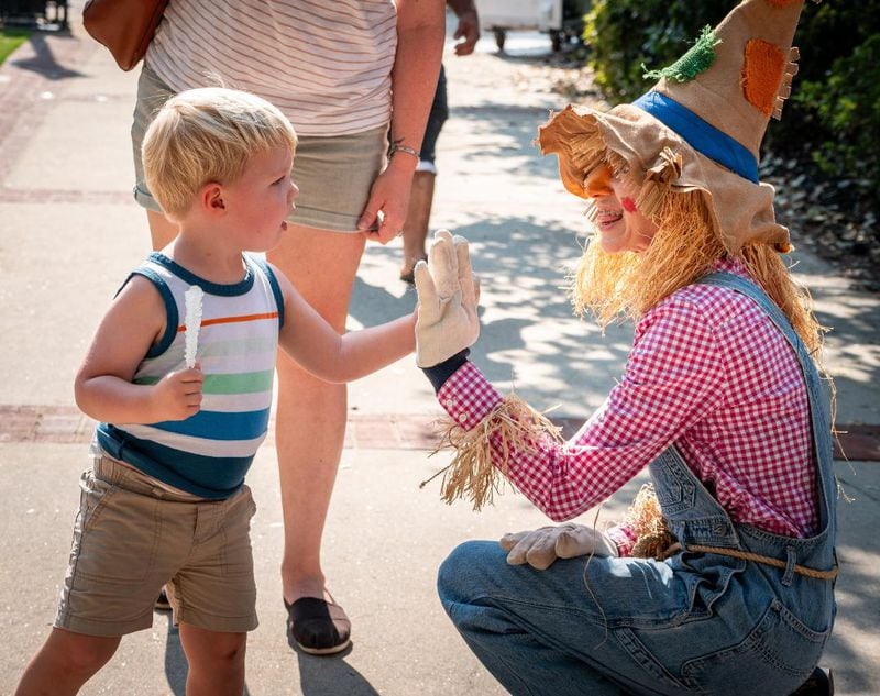 Meeting new people or scarecrows at the Duluth Fall Festival can be fun.
Photo: Courtesy of Dustin Grau
