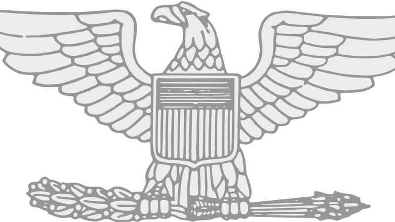 Cobb County schools officials say the logo for East Side Elementary School was based on the U.S. Army colonel’s eagle wings. Image Credit: WikiMedia Commons.
