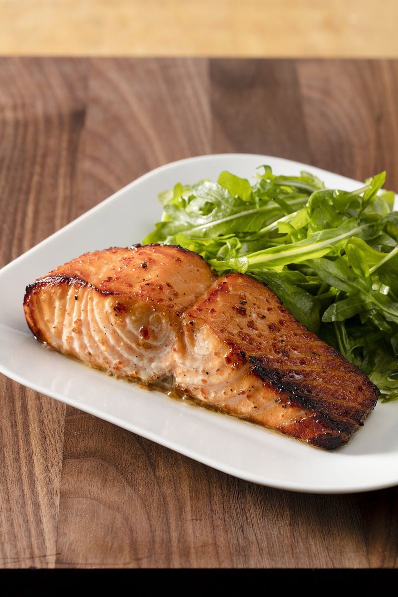 Orange-Mustard Glazed Salmon from “America’s Test Kitchen Air Fryer Perfection.” CONTRIBUTED BY AMERICA’S TEST KITCHEN