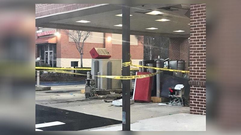 Cobb County authorities say a thief blew up an  ATM and took more than $4,500. (Credit: Channel 2 Action News)