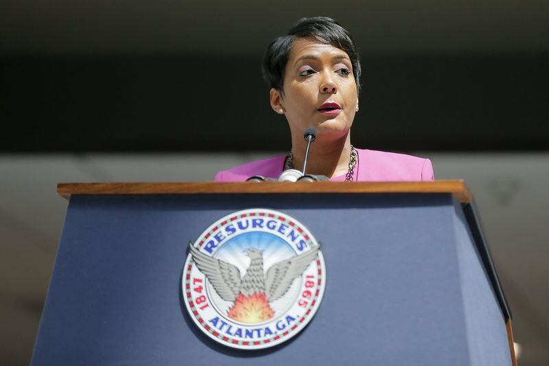 Atlanta Mayor Keisha Lance Bottoms announced late Friday that she would replace seven top city officials including City Attorney Jeremy Berry and Atlanta Housing Authority CEO Catherine Buell. This photo is from May 9.	Bob Andres bandres@ajc.com