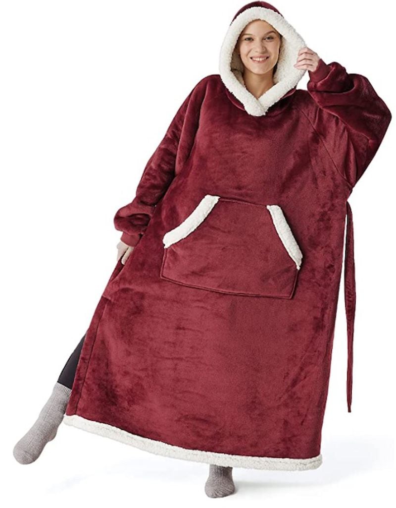 Winter nights are warmer with a wearable hoodie or heated blanket from Bedsure. / Courtesy of Bedsure