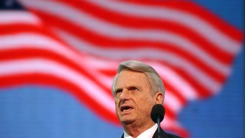 Georgia Sen. Zell Miller spoke Wednesday evening, Sept. 1, 2004, to the Republican National Convention in New York City.  09012004  (KEITH MYERS/The Kansas City Star/TNS)