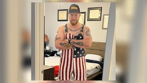 Matthew Chappell served as a police officer in Georgia for three years, but had a record checkered with misconduct. He's now running for Congress in Virginia's 11th Congressional District. He recently posted this photo to his congressional Facebook page. Credit: Facebook
