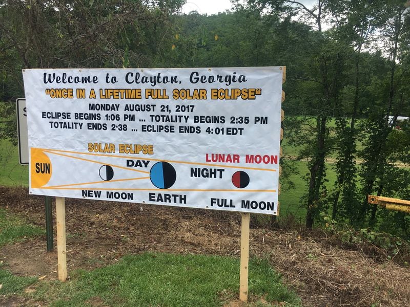 Small North Georgia towns like Clayton are in a prime spot to view the Aug. 21 solar eclipse. CONTRIBUTED BY MOODY BARRICK
