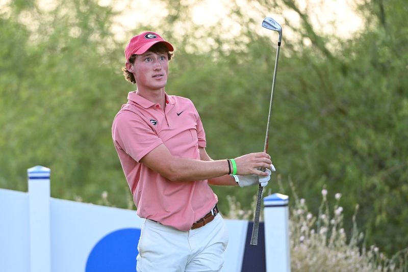 Maxwell Ford, here competing at the NCAA Championships, is among the favorites at the 2022 Dogwood Invitational at Druid Hills Golf Club. (Todd Drexler/Tim Cowie Photos)