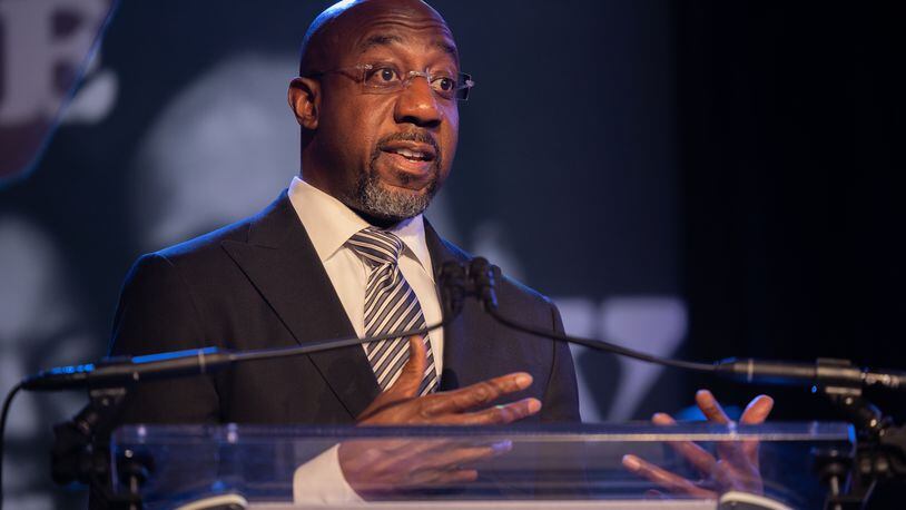The National Republican Senatorial Committee has filed a complaint against Democratic U.S. Sen. Raphael Warnock, saying he violated campaign finance law by using contributions to his reelection effort to pay legal expenses in a lawsuit stemming from his work as a pastor. (Nathan Posner for the Atlanta Journal-Constitution)