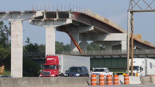 Construction on the Northwest Corridor Express Lanes in 2015.
