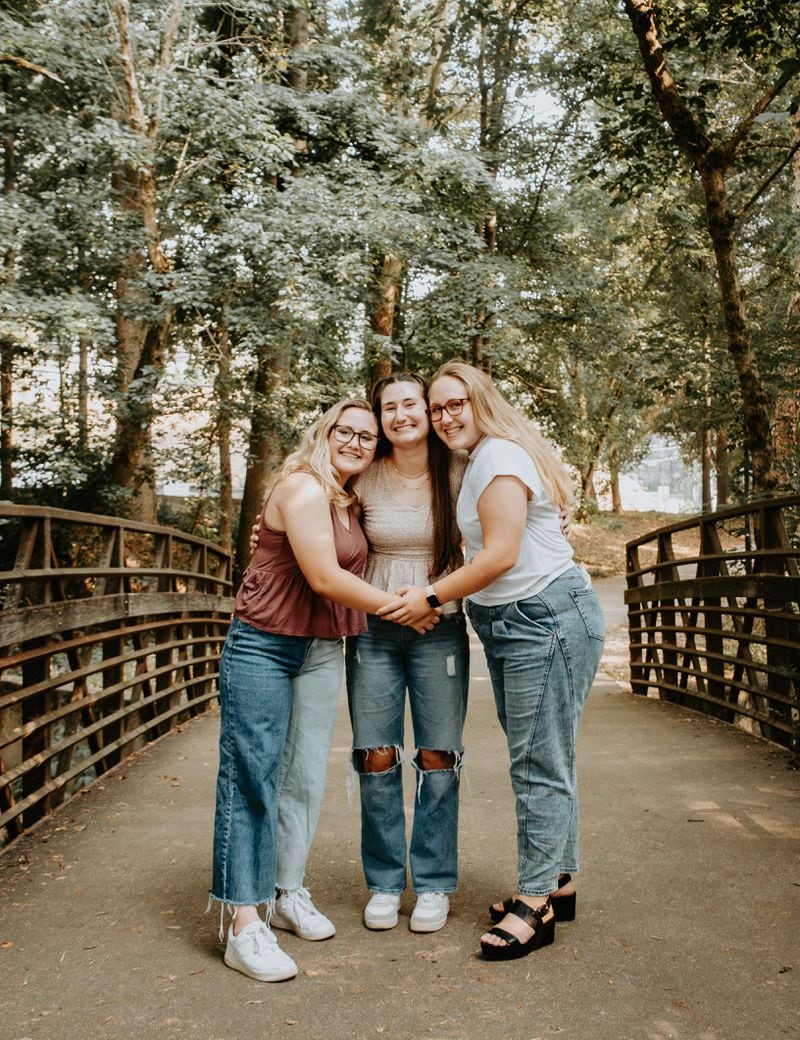 The Scalise sisters have raised $75,000 iin gratitude for the fact that their mother, Stephanie, not only survived but thrives since her breast cancer. Pictured from left to right are Emilie, Lauren, Samantha Scalise