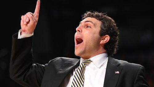Josh Pastner leads Georgia Tech to a 75-63 victory over Clemson during a NCAA basketball game on Thursday, Jan. 12, 2017, in Atlanta. Curtis Compton/ccompton@ajc.com