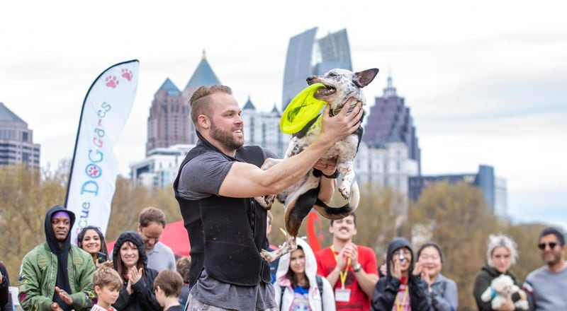 A scene from the Rescue Dog Games at Piedmont Park in March, 2019. CR: Rescue Dog Games