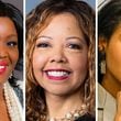 State Rep. Mandisha Thomas, from left, U.S. Rep. Lucy McBath and Cobb County Commissioner Jerica Richardson are running in the 6th Congressional District's Democratic primary on May 21.