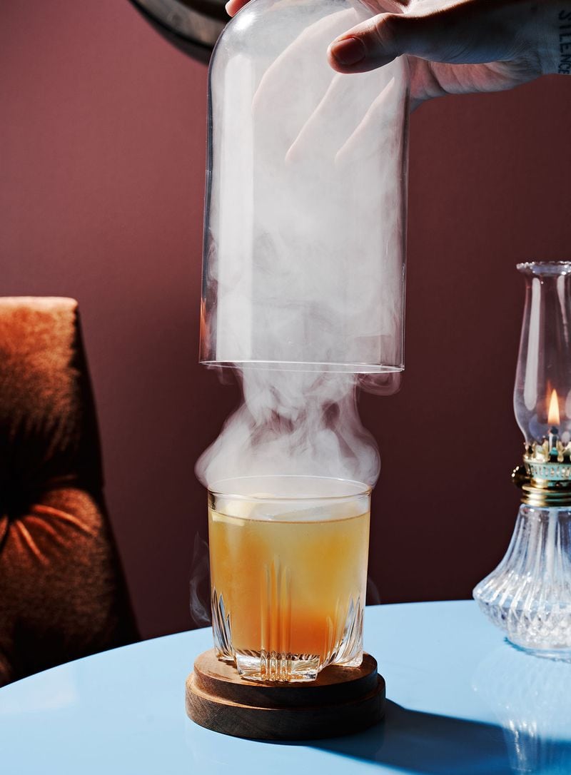 Joey Ward created the nonalcoholic applewood smoke-infused drink Smoke and a Pancake. Courtesy of Southern Belle