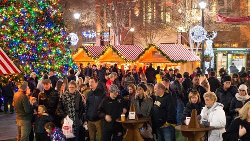 Atlanta Christkindl Market transforms Atlantic Station into a traditional German Christmas market. COURTESY OF ATLANTIC STATION.