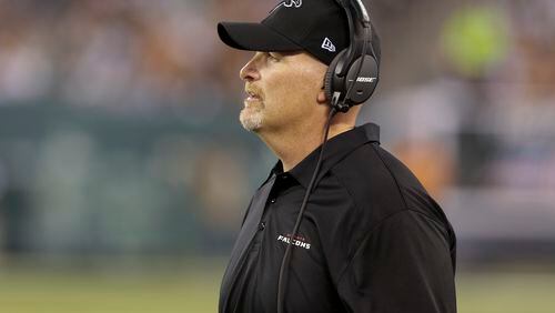 The Falcons hope Dan Quinn can improve their defense after it was the worst in the league in 2014.  (AP Photo/Peter Morgan)