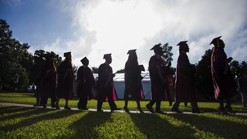 The Cherokee County School District’s graduation rate reached a new high of 87.4 percent this year, up from 86.5 percent in 2017, district officials announced. AJC FILE