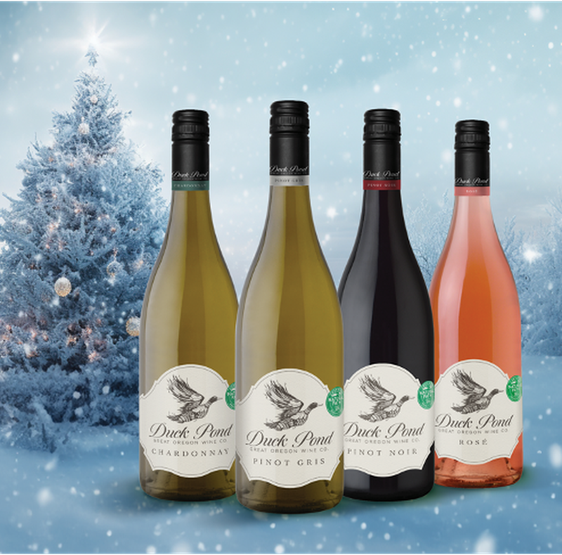 Duck Pond Cellars is offering a holiday bundle of four different wines. Courtesy of Duck Pond Cellars