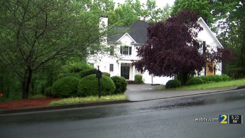 This is the home that officers raided in Sandy Springs on Tuesday morning.