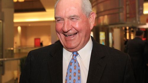Former Gov. Sonny Perdue, President-elect Donald Trump’s pick for agriculture secretary, was criticized for a tax break he signed into law a year before running for re-election. Curtis Compton ccompton@ajc.com
