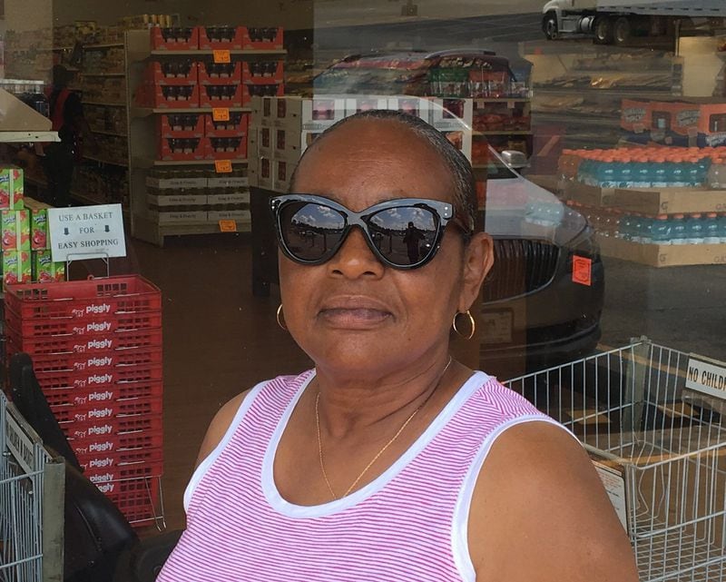 Danice Johnson-Groom, a Randolph County voter, says all voting locations should stay open. “I understand the facts, that they say the facilities aren’t up to par, but they should put a plan in place to fix them,” she said at the Piggly Wiggly in Cuthbert, Ga.,  on Thursday, Aug. 8, 2019. Mark Niesse / mark.niesse@ajc.com