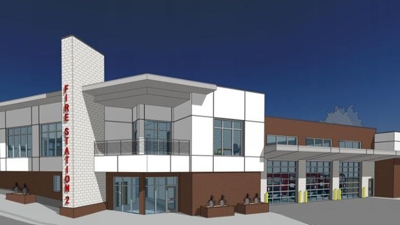 Sandy Springs has purchased land on Mount Vernon Road for a new fire station to support  the city’s Panhandle district. The new station is designed to blend in with the residential character of the neighborhood. (Courtesy City of Sandy Springs(