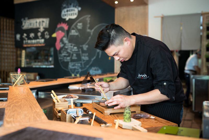 Chef Jason Liang at Brush Sushi Izakaya in Decatur.. Credit- Mia Yakel.