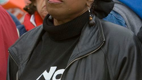 WASHINGTON... Former Georgia Rep. Cynthia McKinney at a 2007 protest. Rick McKay/File.