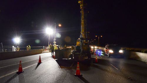 Lane closures continue as GDOT contractors continue overnight lane closures on Ga 141/ Peachtree Industrial Boulevard in DeKalb and Gwinnett. (File Photo)
