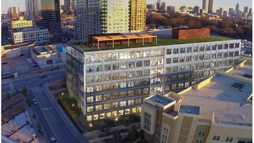 T3 West Midtown, a proposed timber-framed office building, planned along 17th Street in Atlantic Station